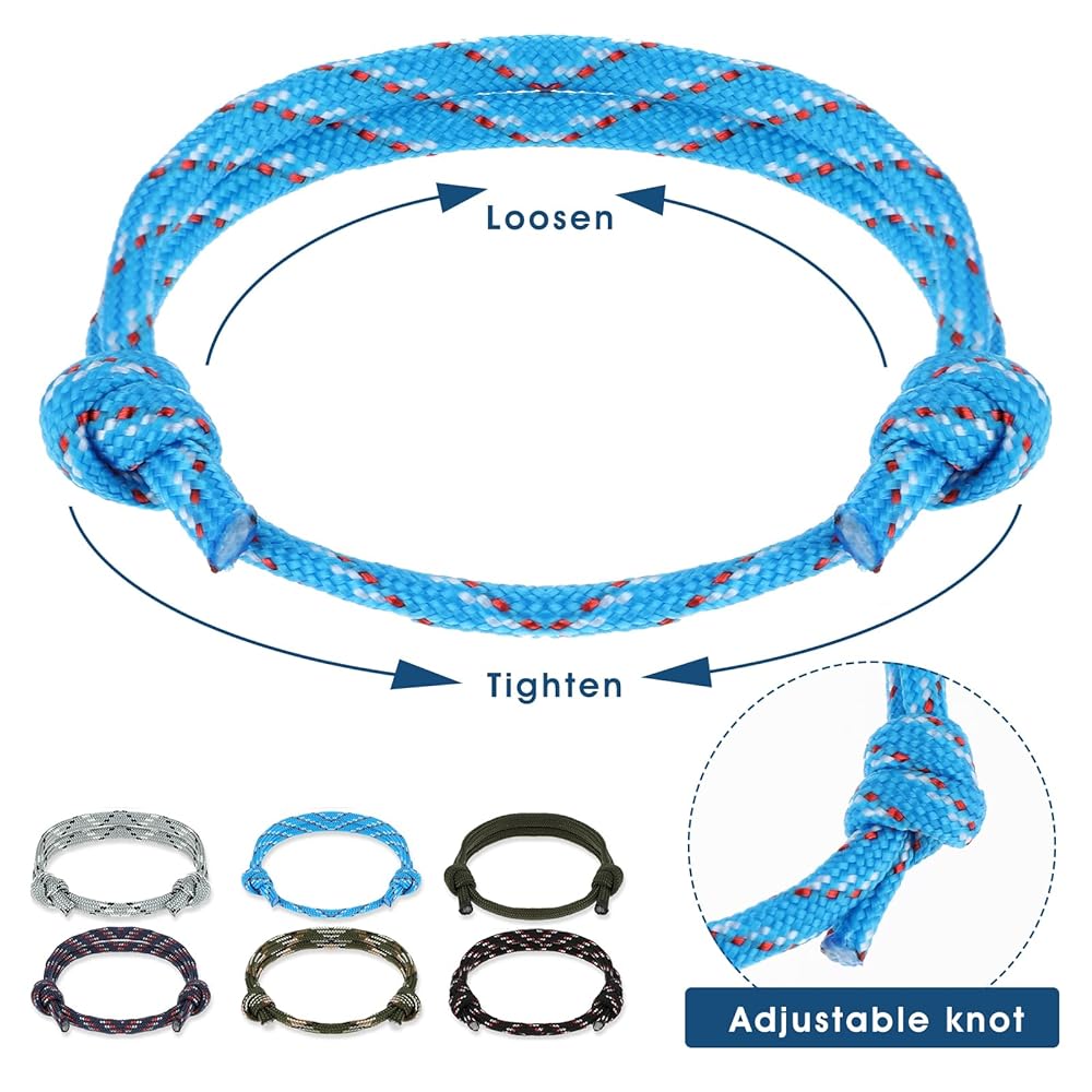 Amazon.com: Mabor Nautical Braided Rope Bracelet, 20 Pcs
